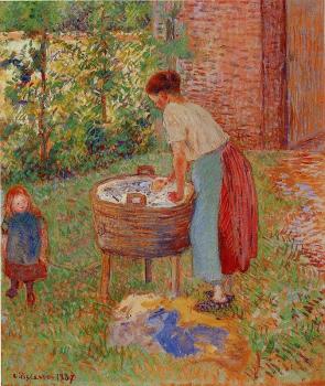 卡米耶 畢沙羅 Washerwoman, Eragny 卡米耶 畢沙羅 Washerwoman, Eragny